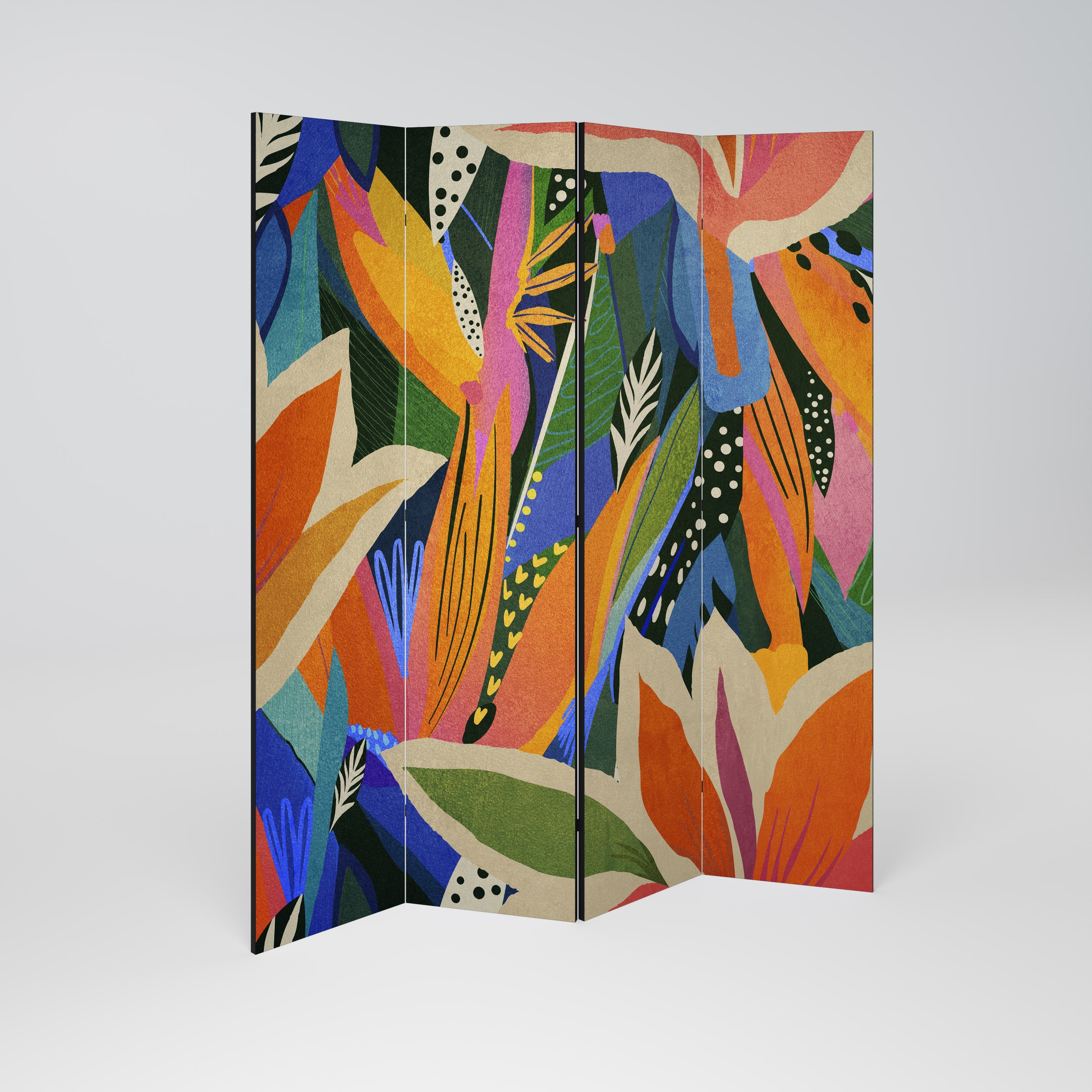 RAMPANT VEGETATION Biombo Decorativo de 4 Painéis