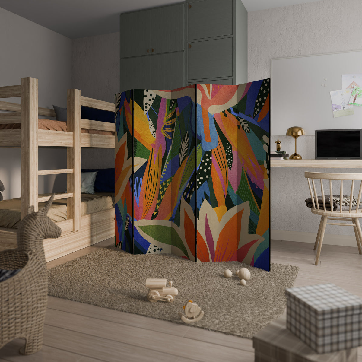 RAMPANT VEGETATION 5-Panel Room Divider