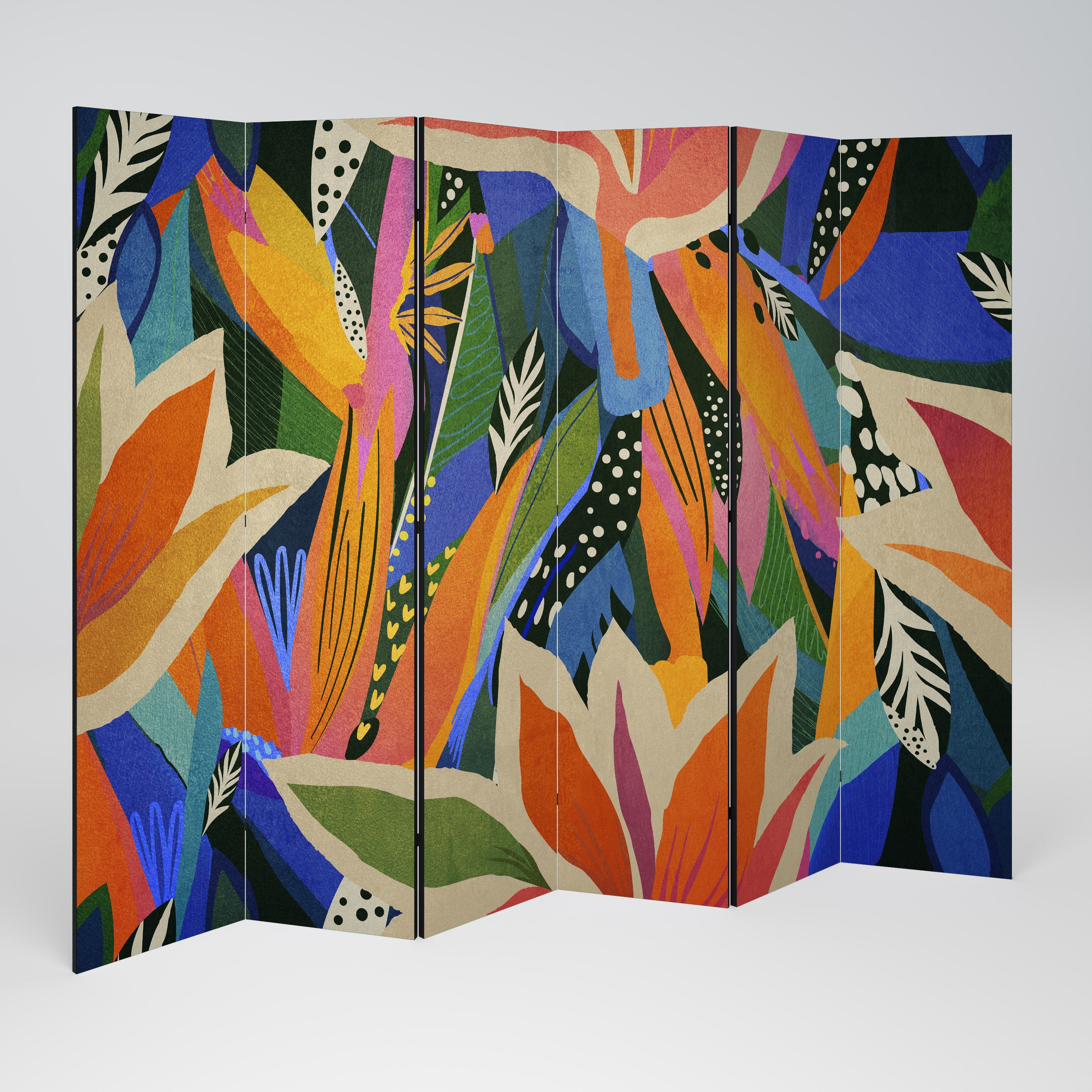 RAMPANT VEGETATION Decorative 6-Panel Room Divider