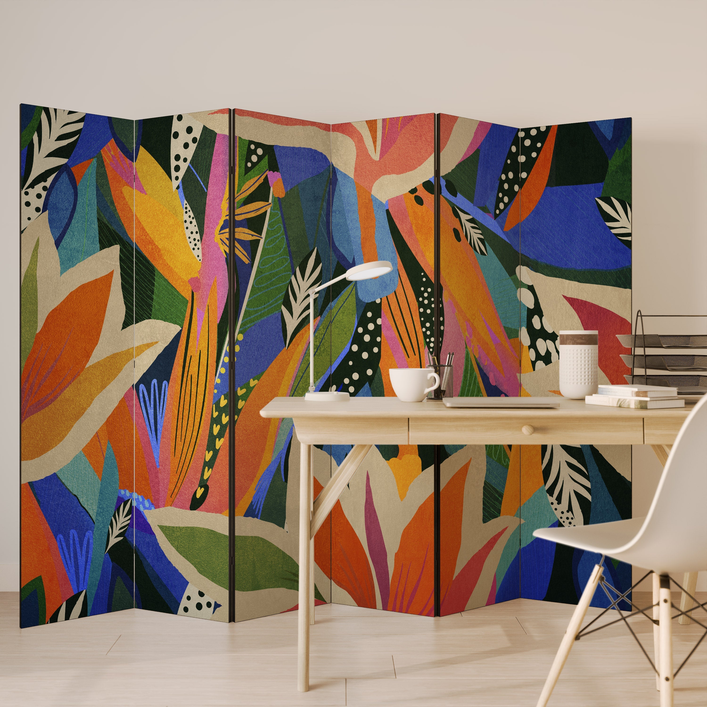 RAMPANT VEGETATION Decorative 6-Panel Room Divider