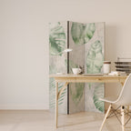 LUSH LEAF WHISPERS Decorative 3-Panel Room Divider