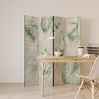 LUSH LEAF WHISPERS Decorative 4-Panel Room Divider
