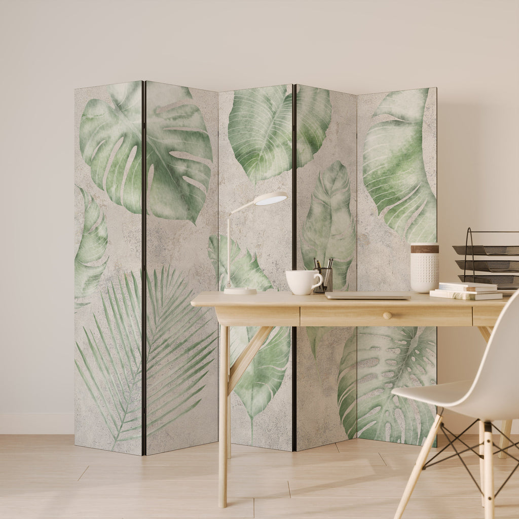 LUSH LEAF WHISPERS Decorative 5-Panel Room Divider