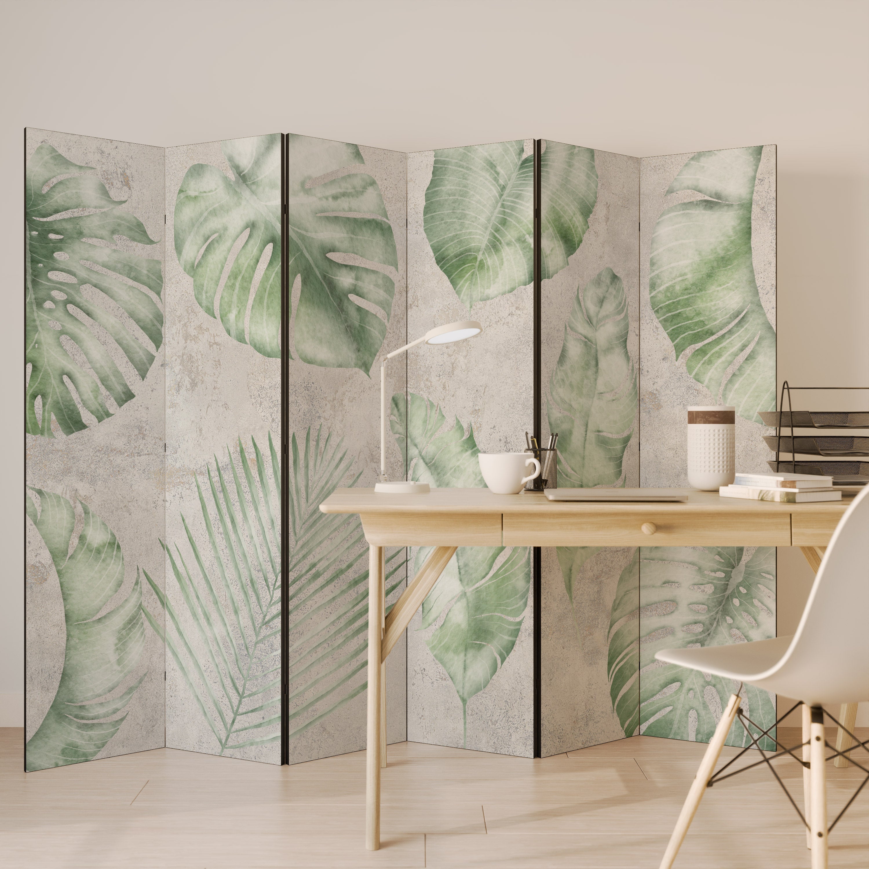 LUSH LEAF WHISPERS Decorative 6-Panel Room Divider