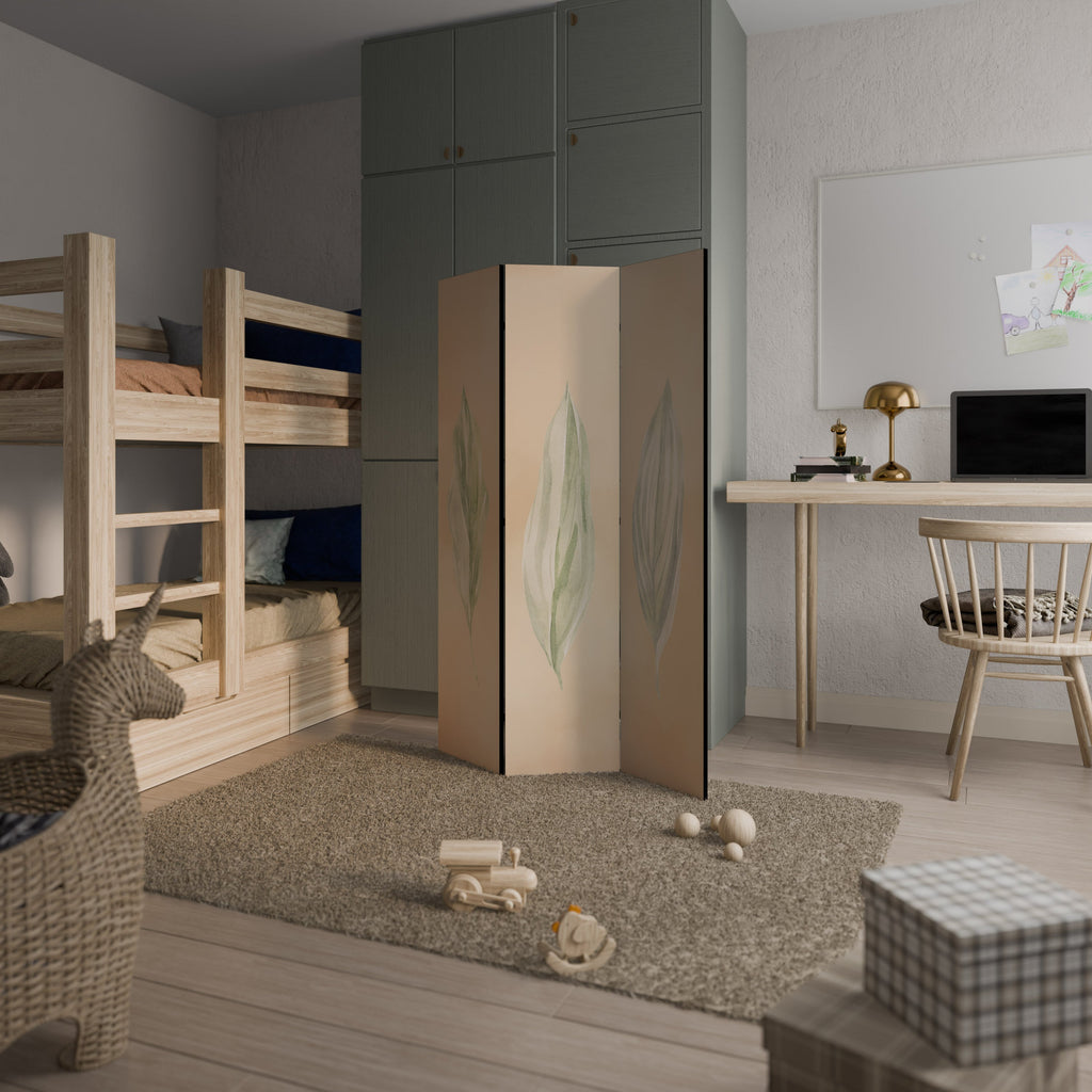 LEAFY HARMONY Biombo Decorativo de 3 Painéis