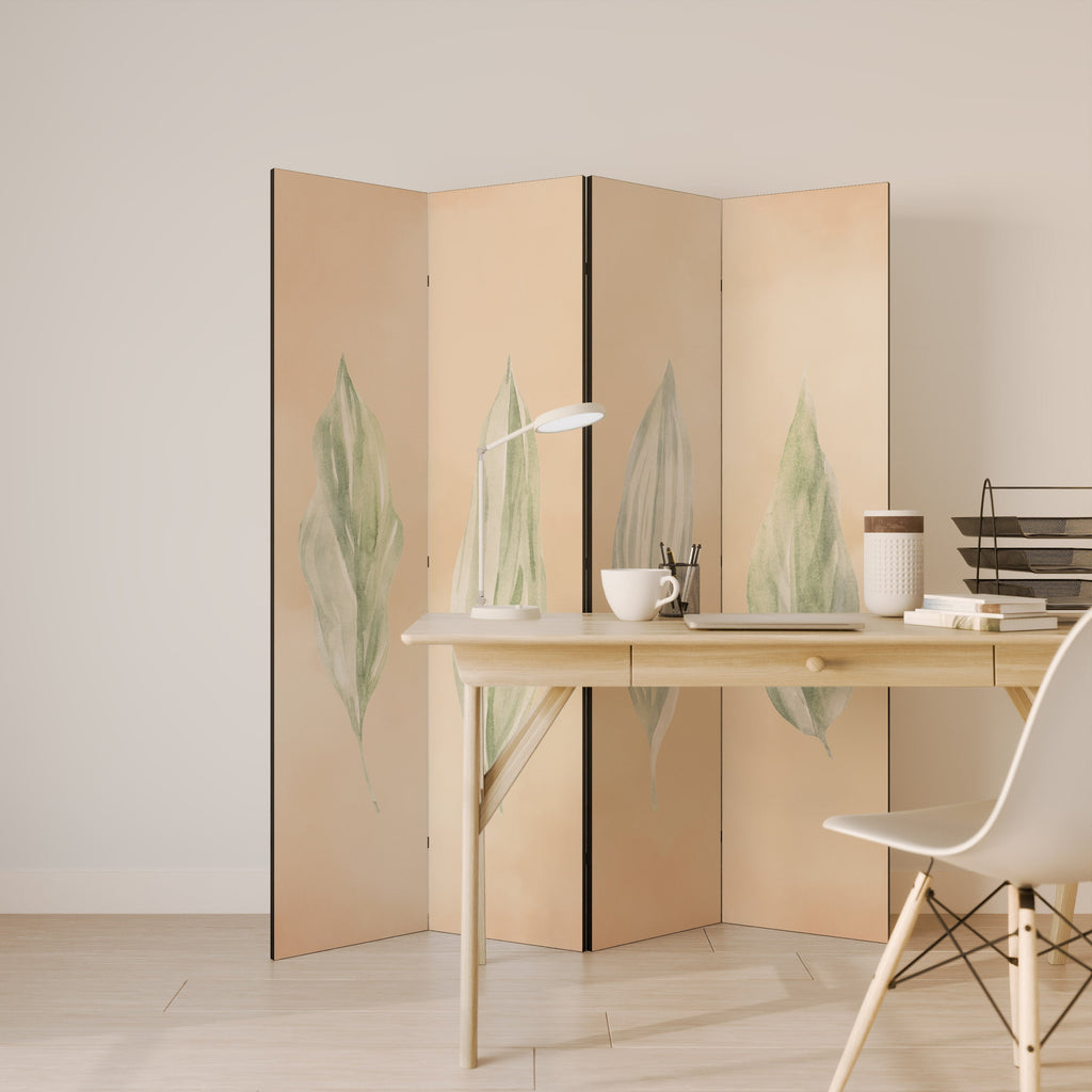 LEAFY HARMONY Biombo Decorativo de 4 Painéis