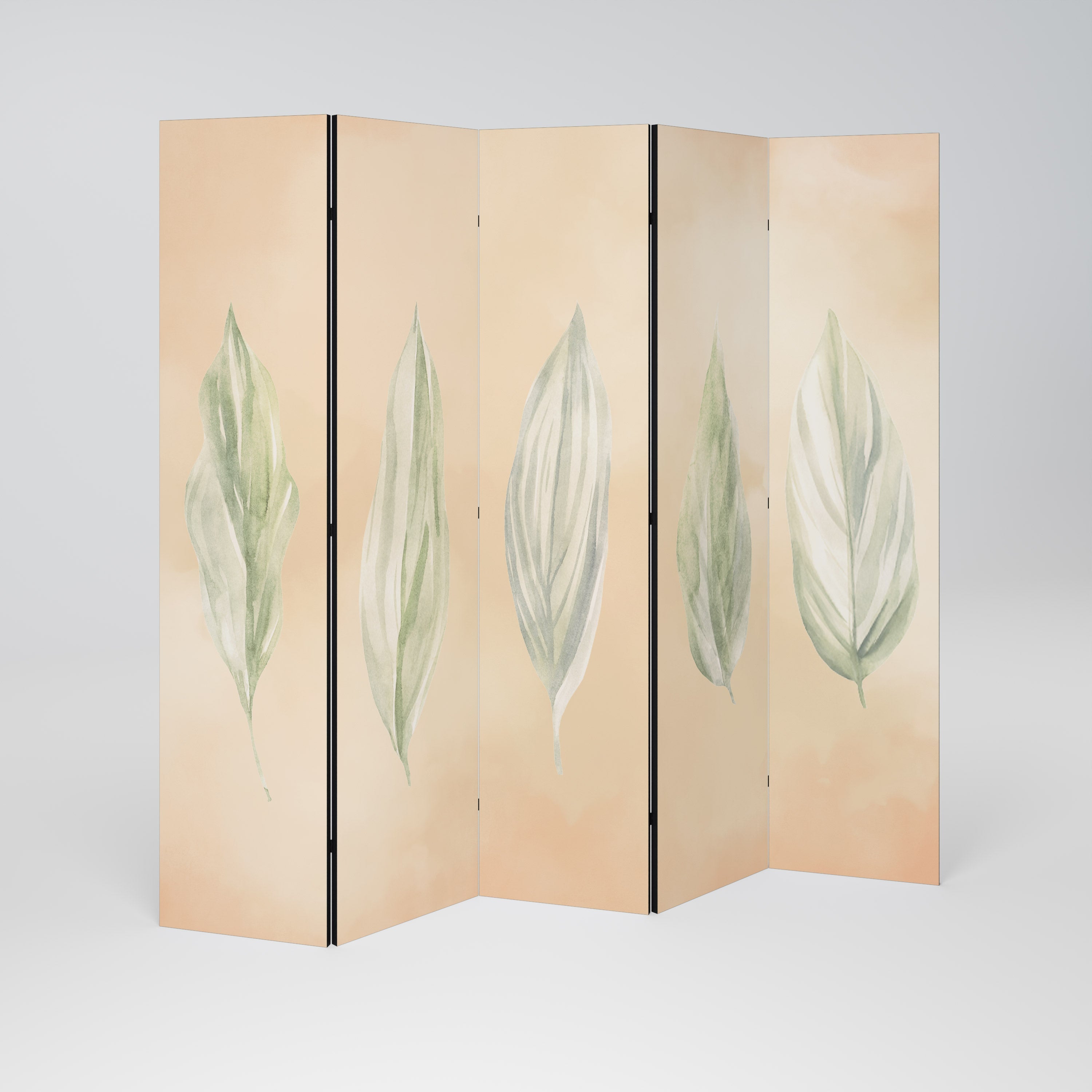 LEAFY HARMONY Decorative 5-Panel Room Divider
