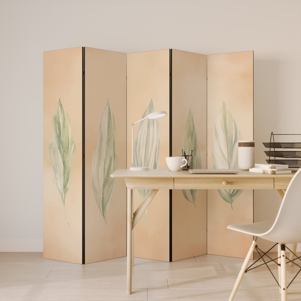 LEAFY HARMONY Decorative 5-Panel Room Divider