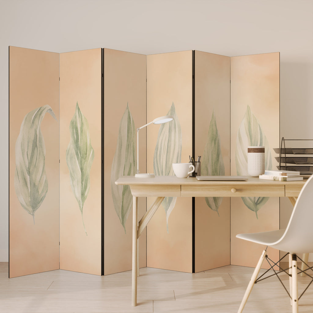 LEAFY HARMONY Decorative 6-Panel Room Divider