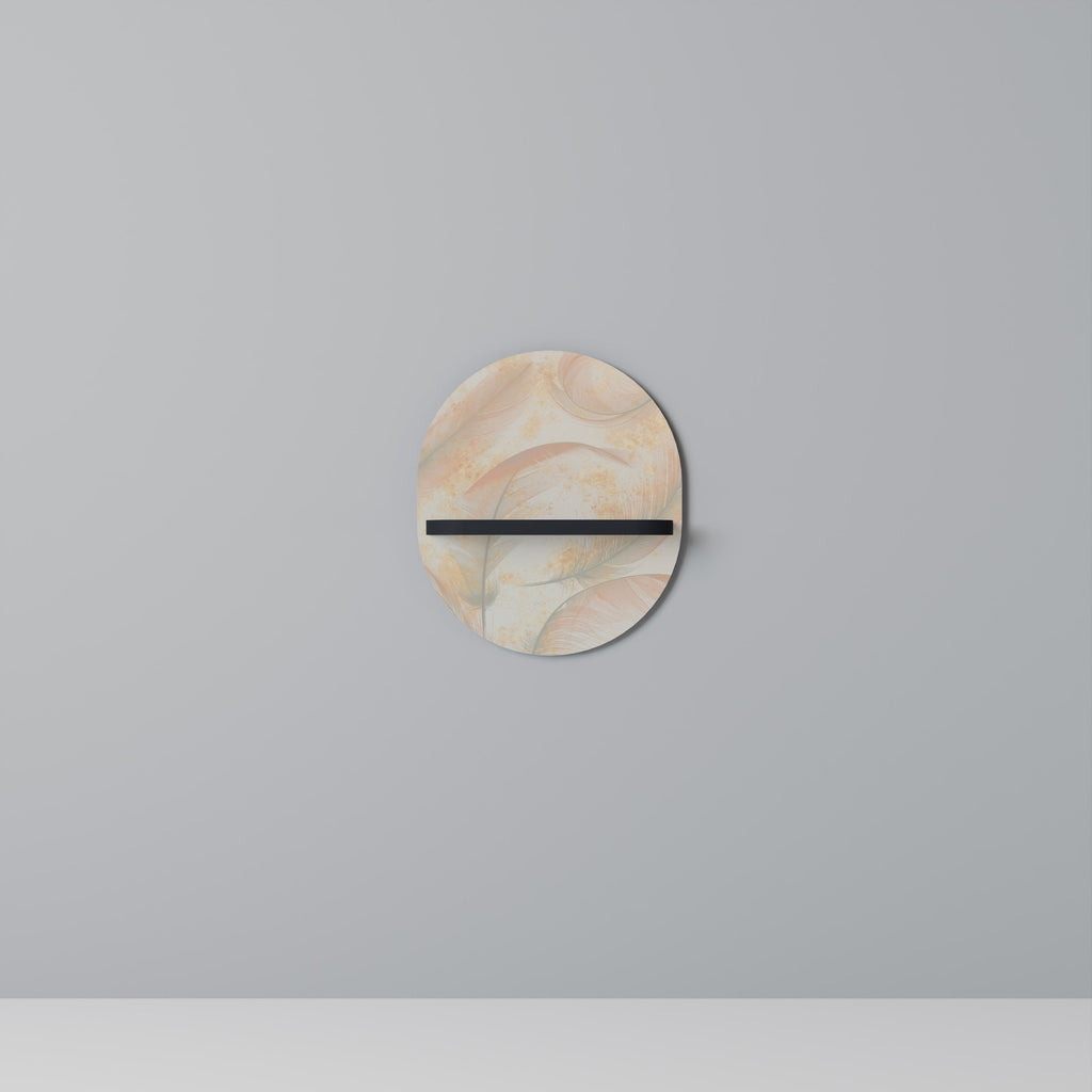 AURA OF LIGHT Prateleira Oval Decorativa em Acabamento Preto