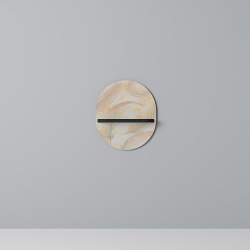 AURA OF LIGHT Oval Art Shelf In Black Finish