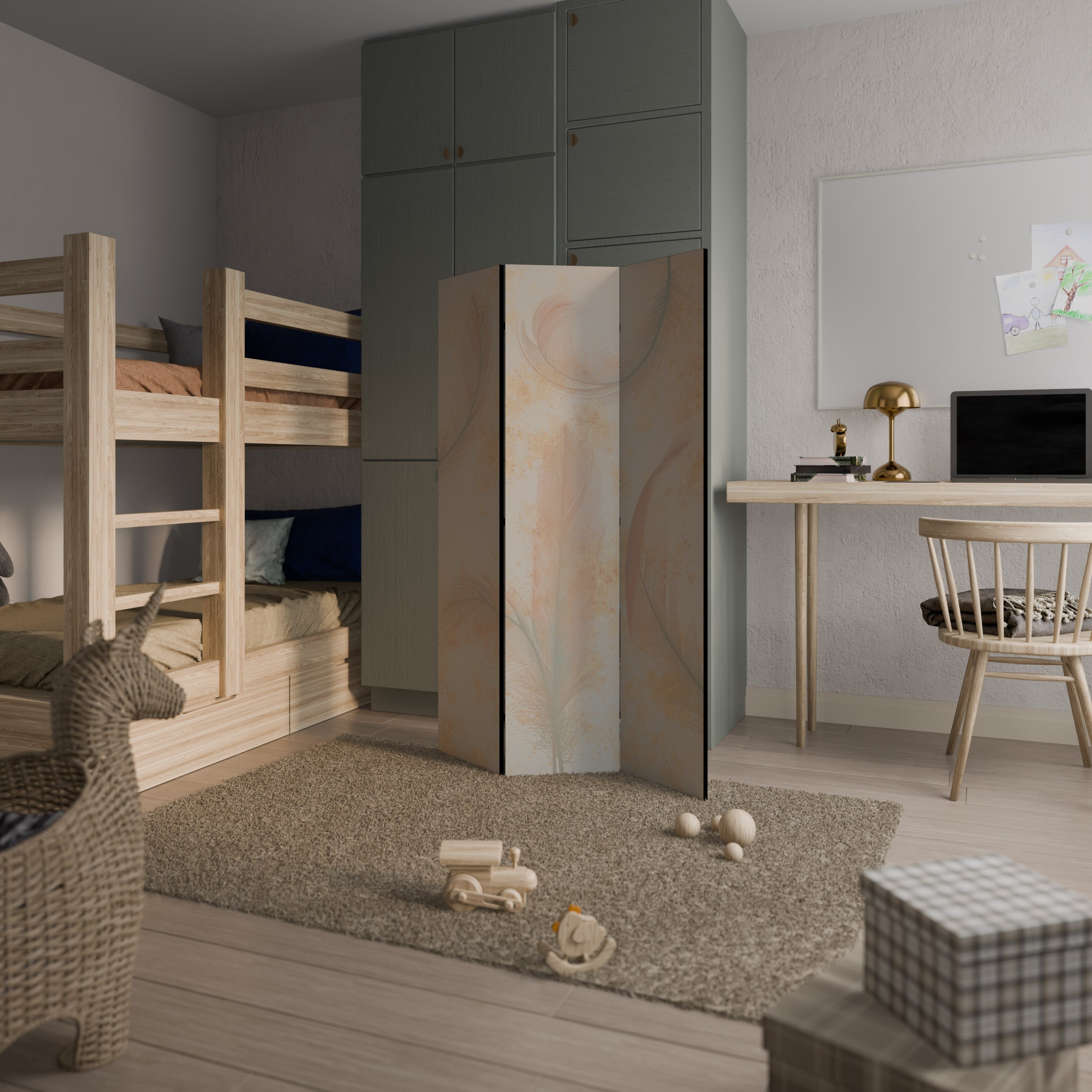 AURA OF LIGHT Decorative 3-Panel Room Divider