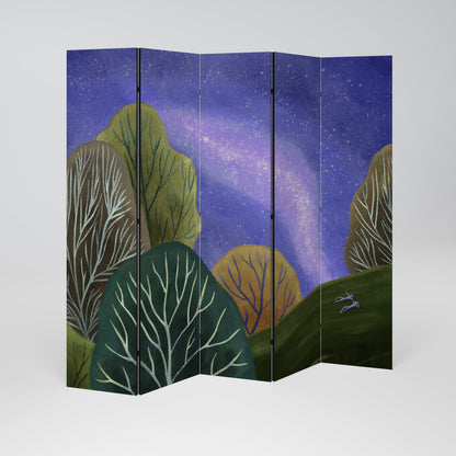 STARLIT VIBE Biombo de 5 Painéis