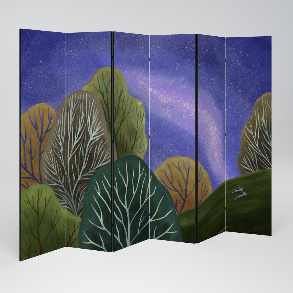 STARLIT VIBE Decorative 6-Panel Room Divider