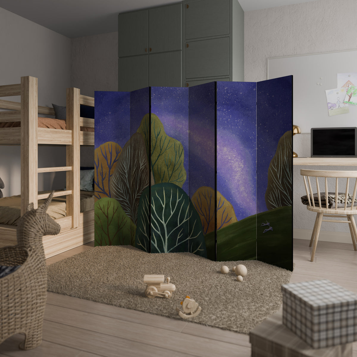 STARLIT VIBE Biombo de 6 Painéis