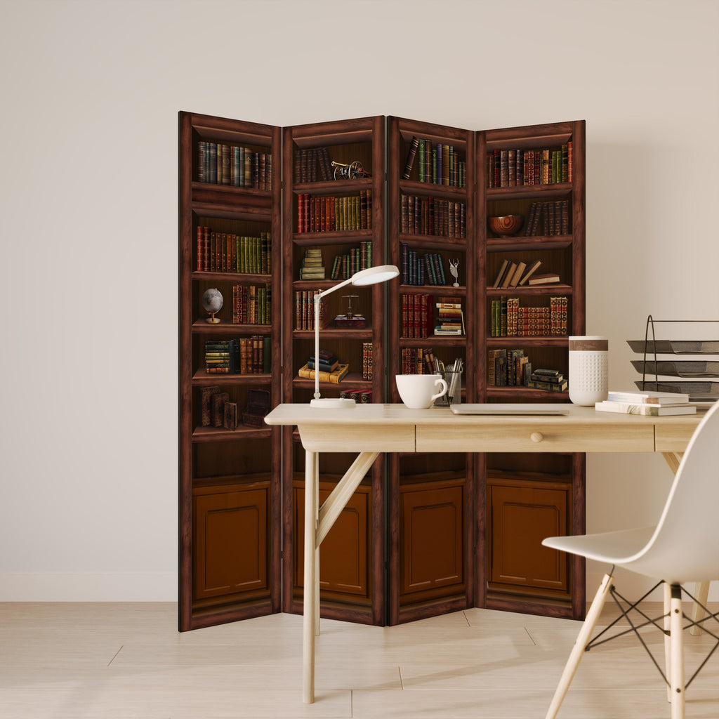 WISDOM IN WOOD Decorative 4-Panel Room Divider