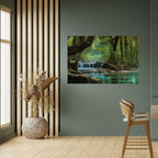 TRANQUIL WATERFALL ESCAPE Peel and Stick Horizontal Poster