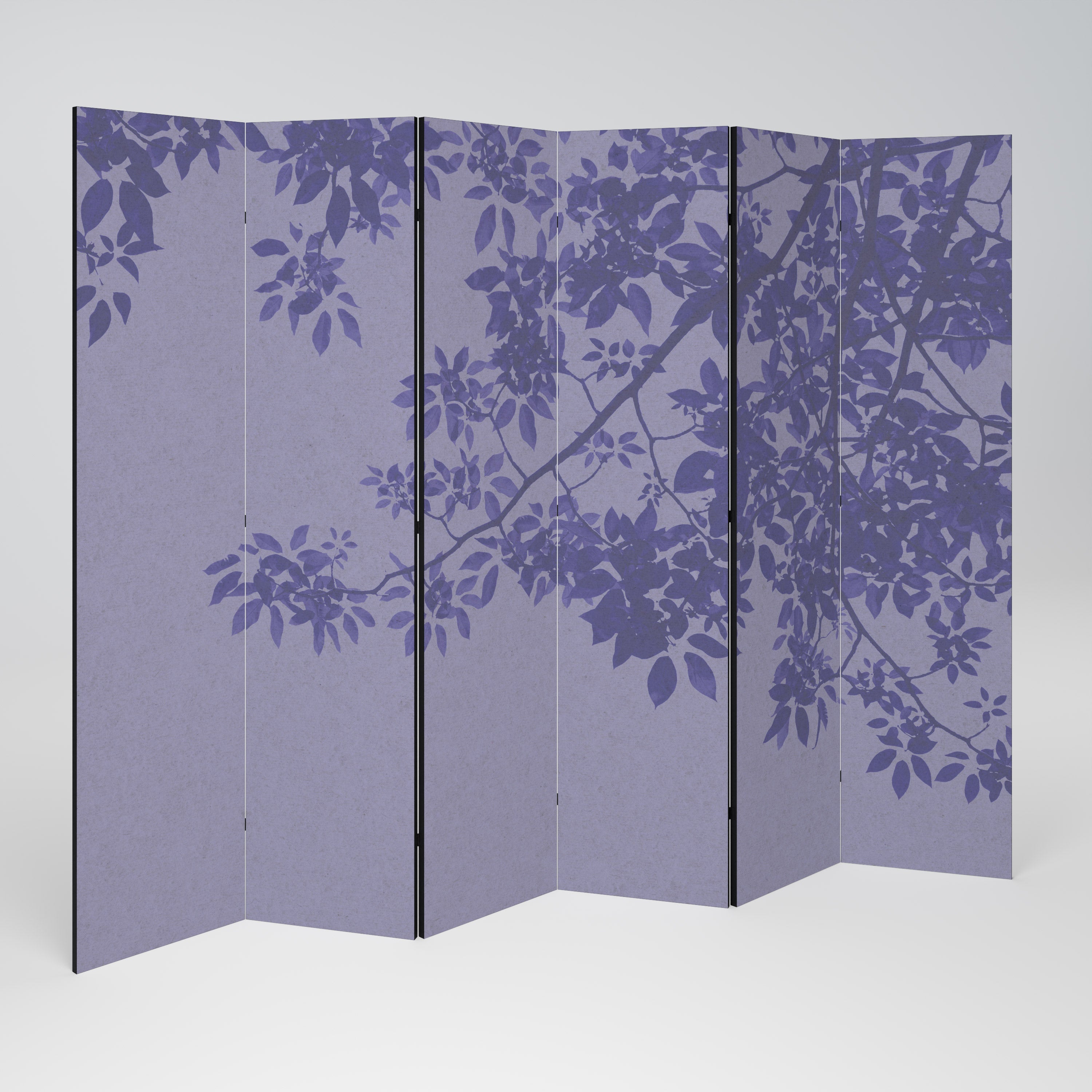 ELEGANT LEAFY VEIL Decorative 6-Panel Room Divider
