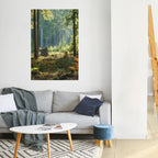 SUNLIT FOREST SERENADE Peel and Stick Vertical Poster