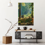 SUNLIT FOREST SERENADE Peel and Stick Vertical Poster