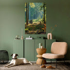 SUNLIT FOREST SERENADE Peel and Stick Vertical Poster