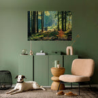 SUNLIT FOREST SERENADE Peel and Stick Horizontal Poster