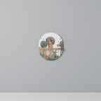 FLIGHT OVER Prateleira Oval Decorativa em Efeito Carvalho