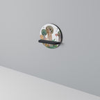 FLIGHT OVER Prateleira Redonda Decorativa em Acabamento Preto