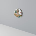 FLIGHT OVER Prateleira Redonda Decorativa em Efeito Carvalho