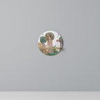 FLIGHT OVER Prateleira Redonda Decorativa em Efeito Carvalho