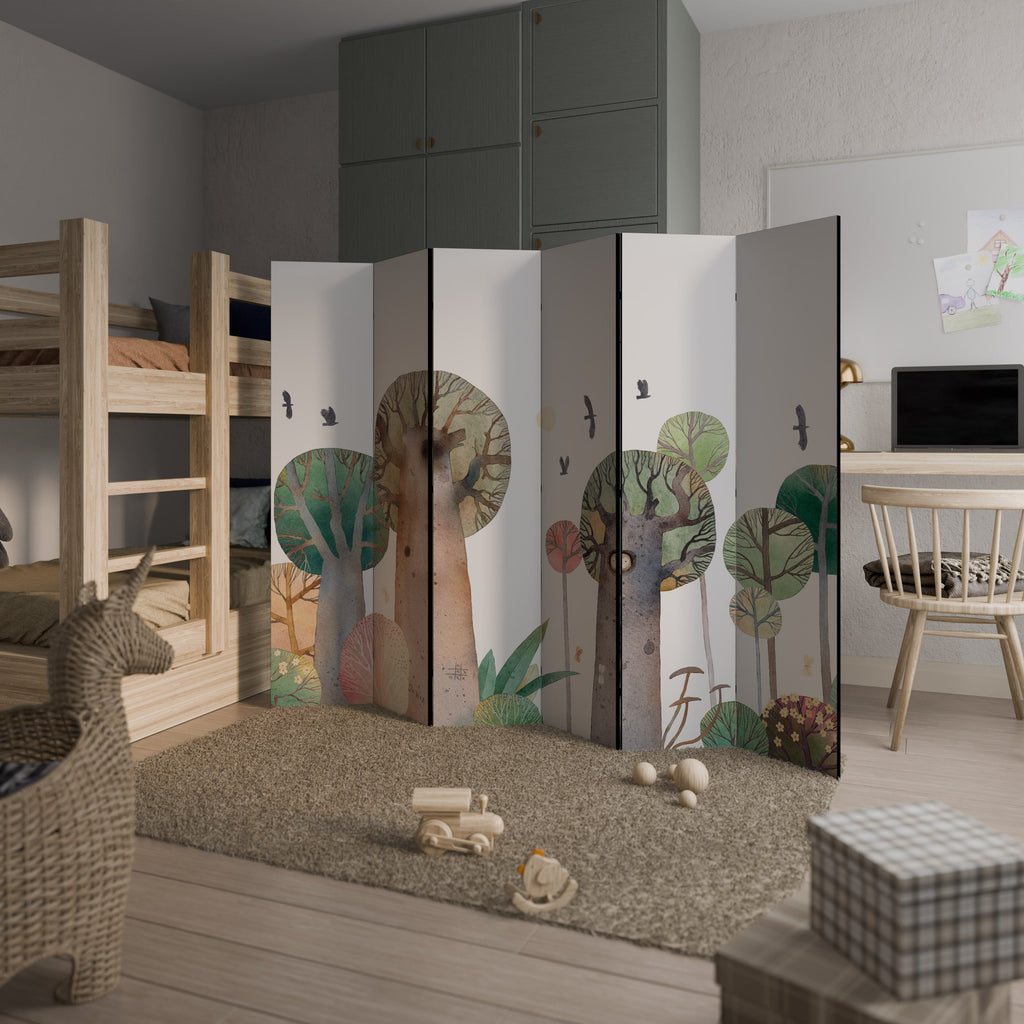 FLIGHT OVER Decorative 6-Panel Room Divider