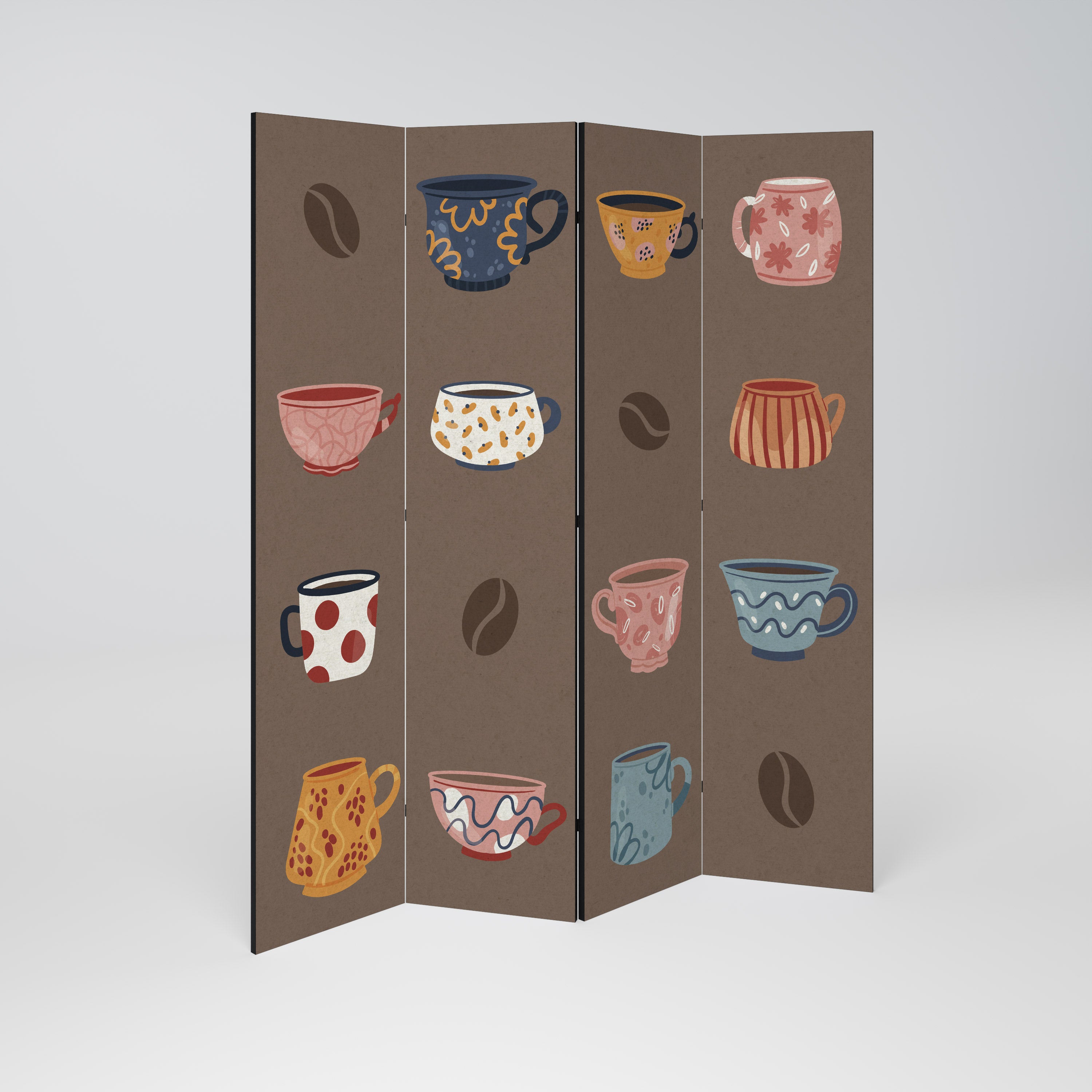 COFFEE BREAK 4-Panel Room Divider