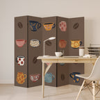 COFFEE BREAK Decorative 5-Panel Room Divider