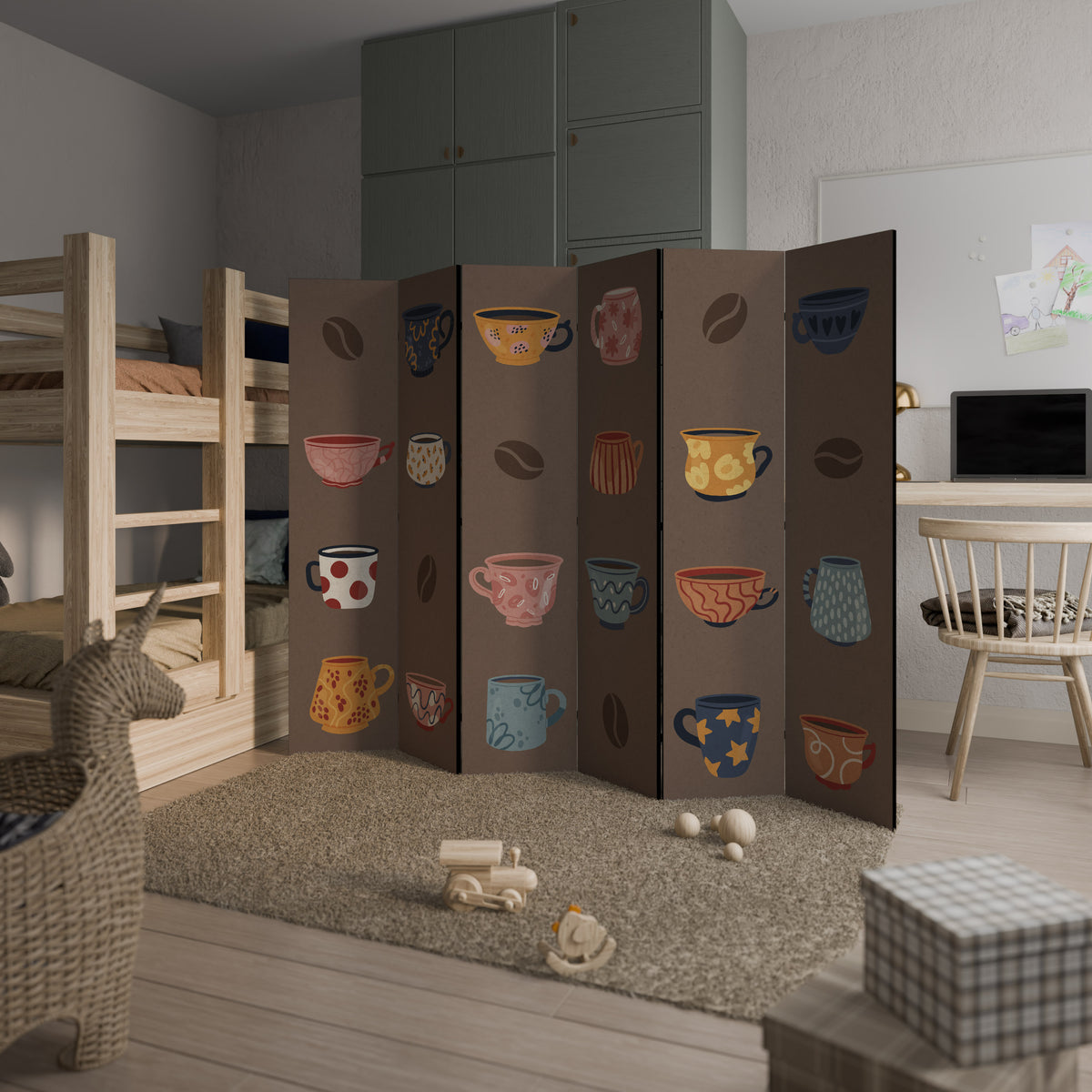 COFFEE BREAK 6-Panel Room Divider