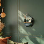 FOREST SUNSET Prateleira Oval Decorativa em Efeito Carvalho