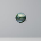 FOREST SUNSET Prateleira Redonda Decorativa em Acabamento Preto