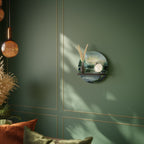 FOREST SUNSET Prateleira Redonda Decorativa em Acabamento Preto