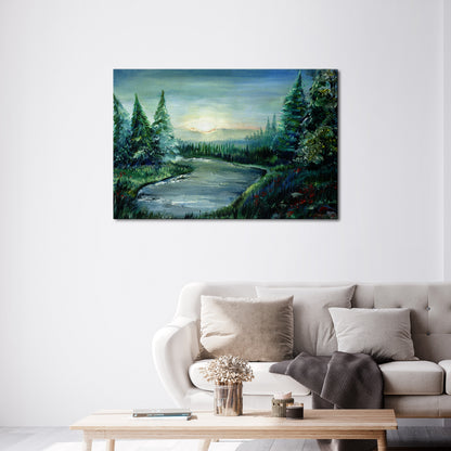FOREST SUNSET Horizontal Canvas Print