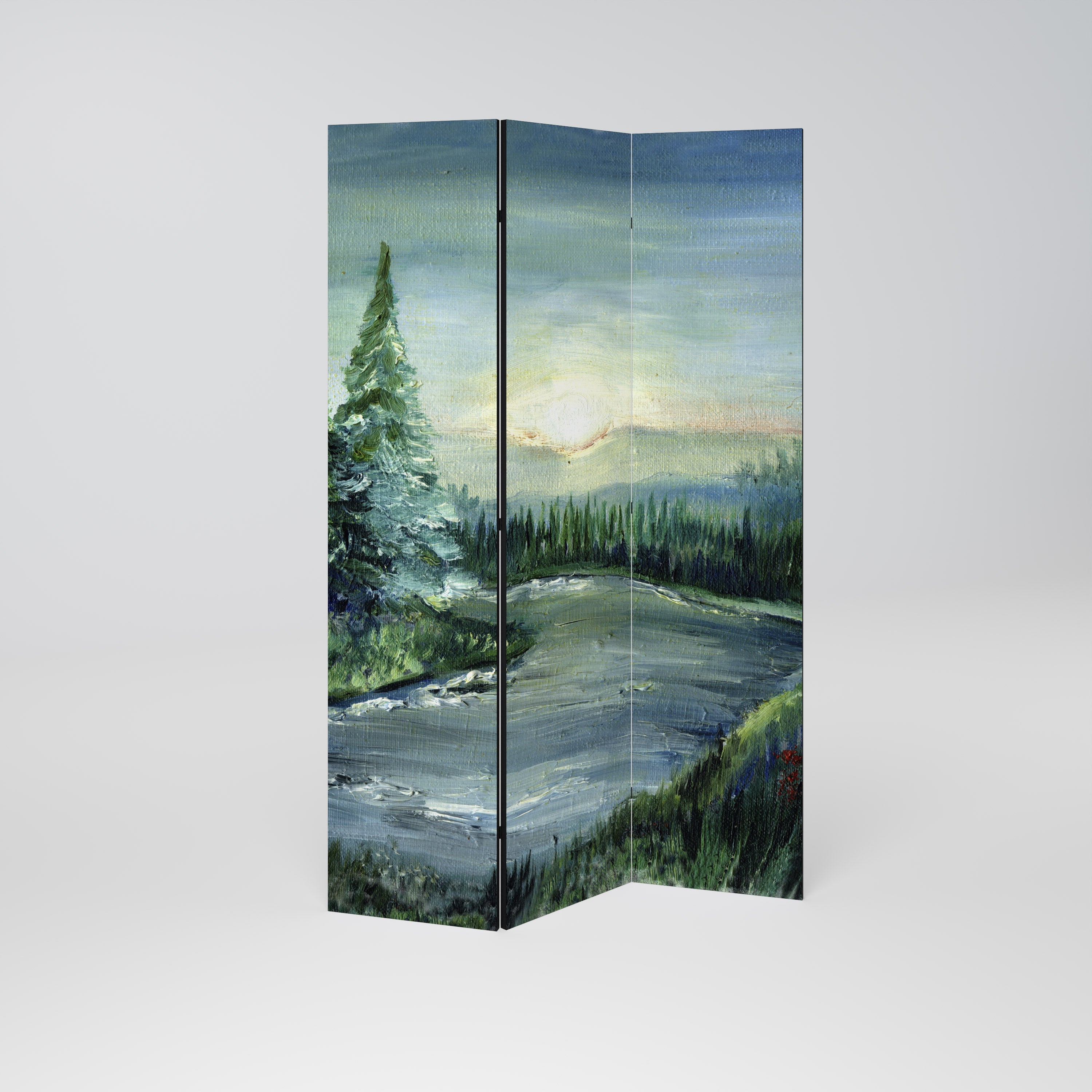 FOREST SUNSET Decorative 3-Panel Room Divider