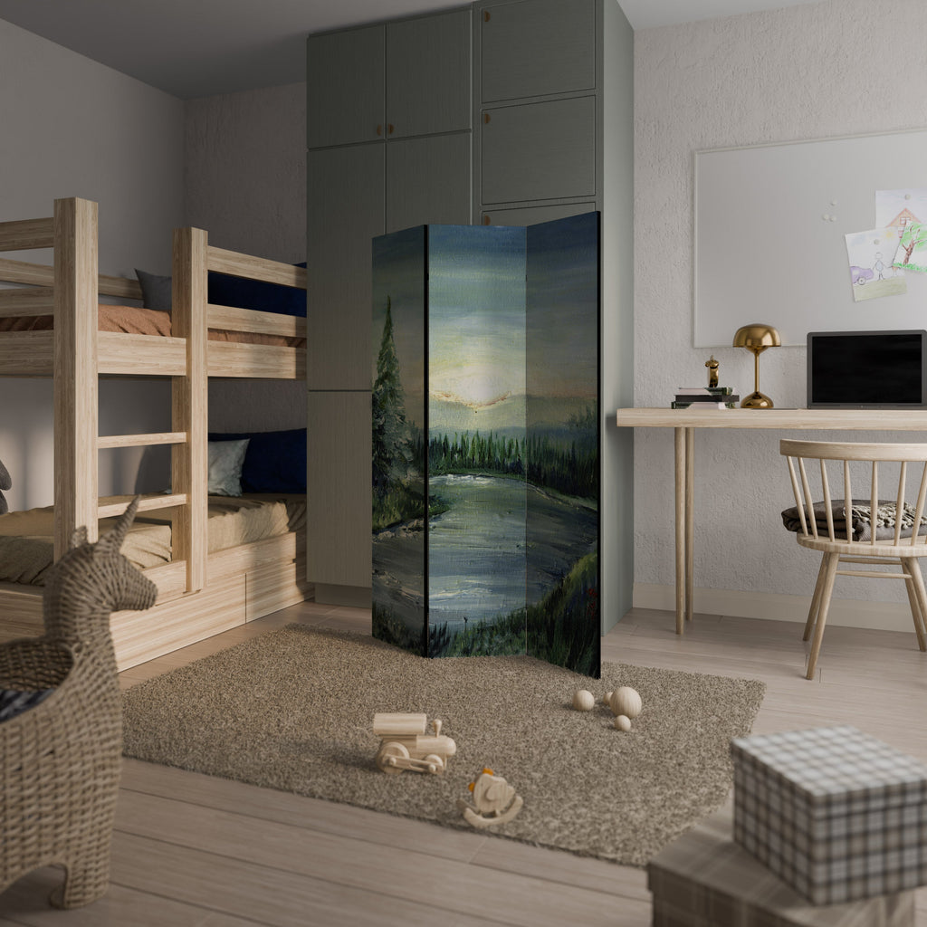 FOREST SUNSET Decorative 3-Panel Room Divider