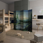 FOREST SUNSET Decorative 5-Panel Room Divider