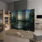 FOREST SUNSET Decorative 6-Panel Room Divider