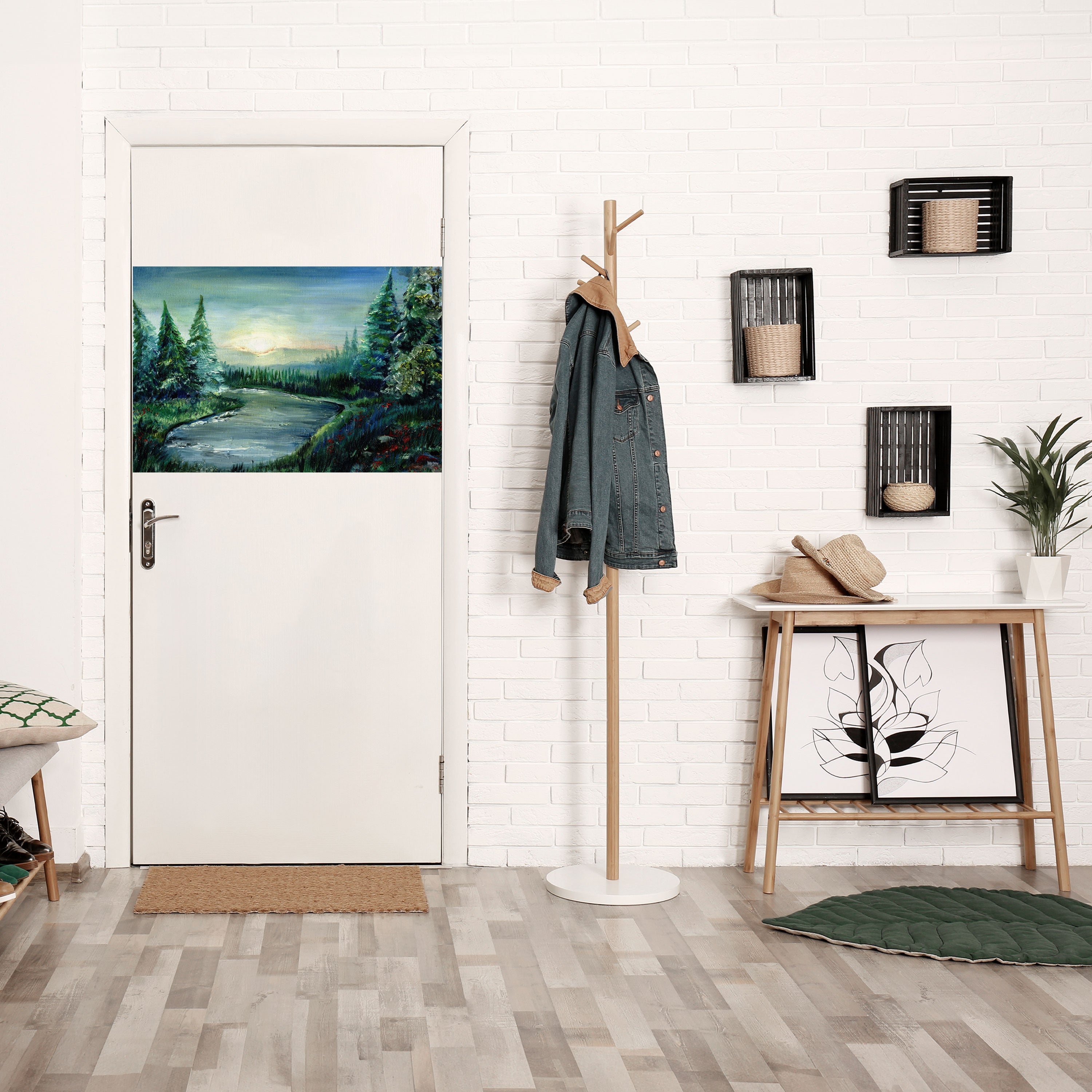 FOREST SUNSET Peel and Stick Horizontal Poster