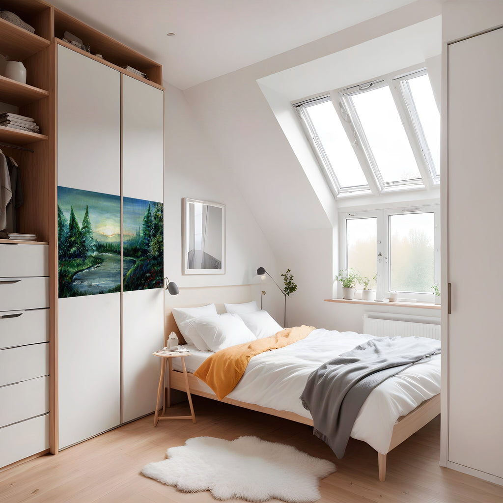 FOREST SUNSET Peel and Stick Horizontal Poster