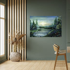 FOREST SUNSET Peel and Stick Horizontal Poster