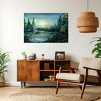 FOREST SUNSET Peel and Stick Horizontal Poster