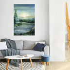 FOREST SUNSET Poster Vertical Autocolante