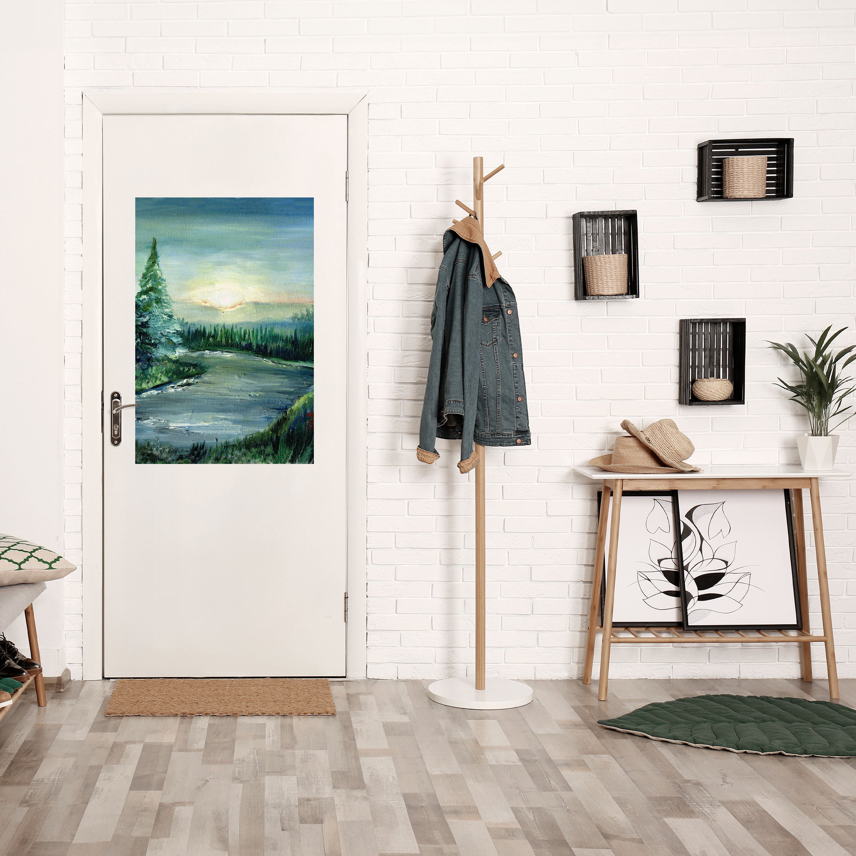 FOREST SUNSET Poster Vertical Autocolante