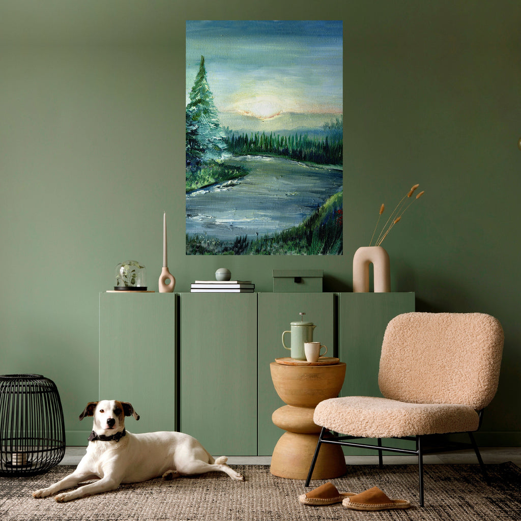 FOREST SUNSET Poster Vertical Autocolante