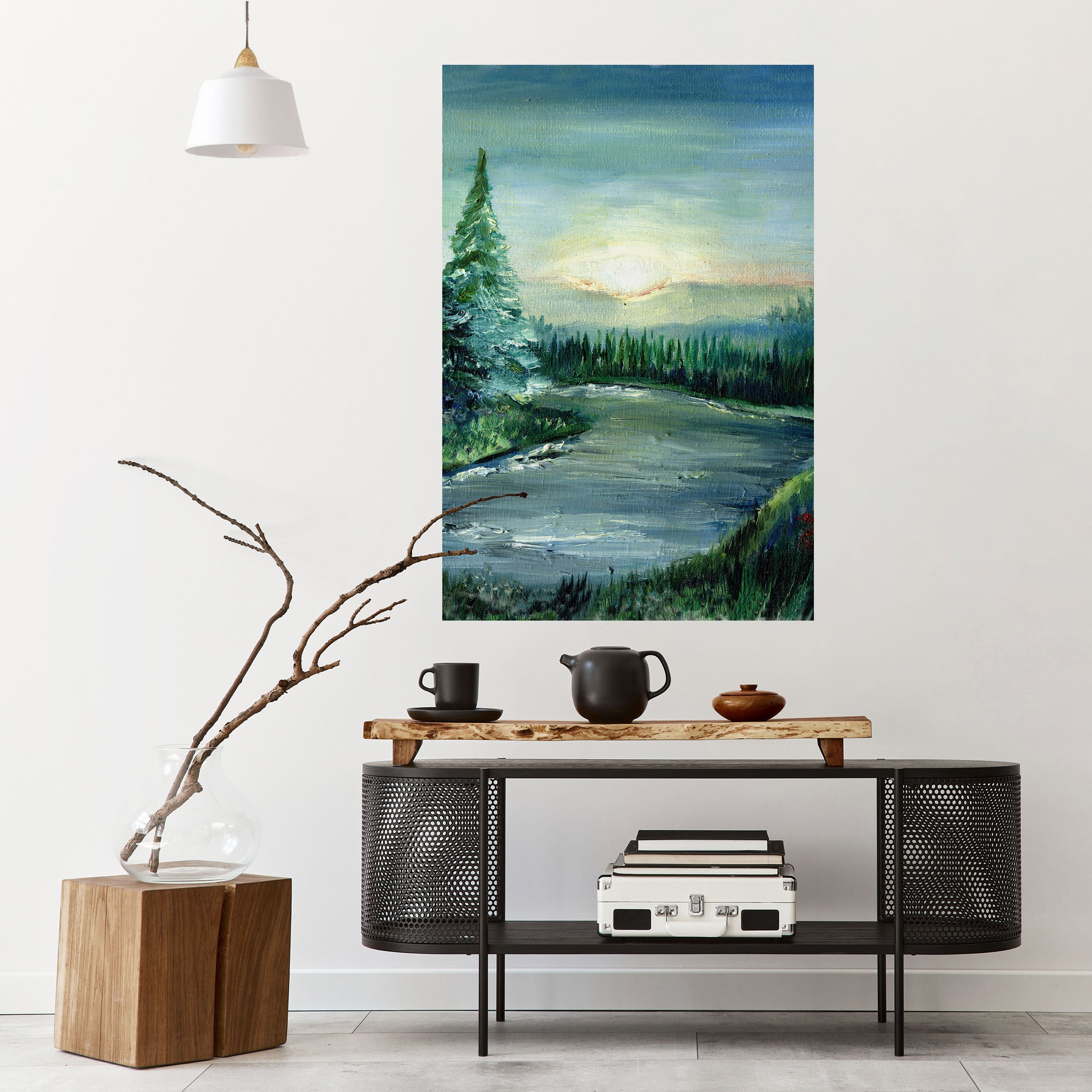 FOREST SUNSET Poster Vertical Autocolante